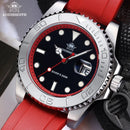 ADDIESDIVE Men's Watch Hot Sale AD2040 41mm Rotatable Bezel Waterproof 200M Diving Watch Colour Rubber Strap Luminous WristWatch