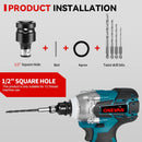 Electric Impact Wrench Hexs Socket Adapter Kit Drill Chuck Drive Adapter  Drill  Screwdrivers. - ONEVAN 44Pcs Set