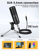 Condenser Microphone, Podcast Microphone 3.5mm, Mic for Computer, Laptop, Phone, Sound Card, YouTube, Gaming, Recording. - Maono PM360TR