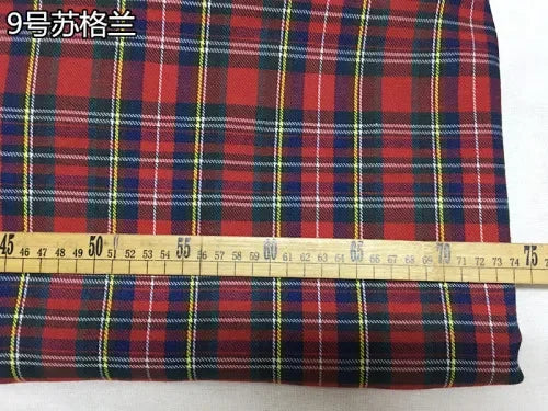 Plaid Fabric Christmas By Meter for Skirt Uniform Dresses Background Diy Sewing Scottish Style Cloth Soft Breathable Comfortable