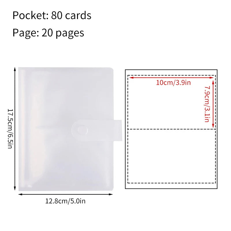 Frosted Photo Album 3/4/5inch Photo Card Train Ticket Card Collection Book Wholesale Transparent Photo Card Storage Album
