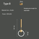 Pendant Lamp Bedroom Bedside Lamp Modern Minimalist Nordic Light Luxury Chandelier Restaurant TV Background Wall Chandelier