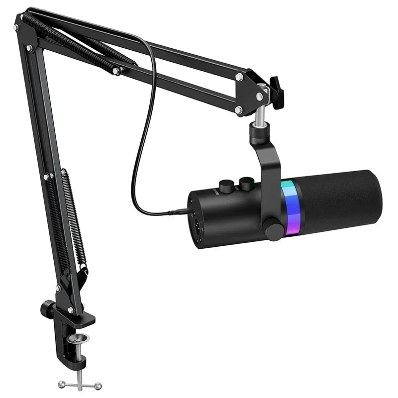 Dynamic Microphone, Touch-mute Headphone, Jack&Volume Control, for Youtube, PC Game Sound Card Recording. - LM20. - USB/XLR