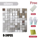 Square glitter wall background with shiny decorative panels,