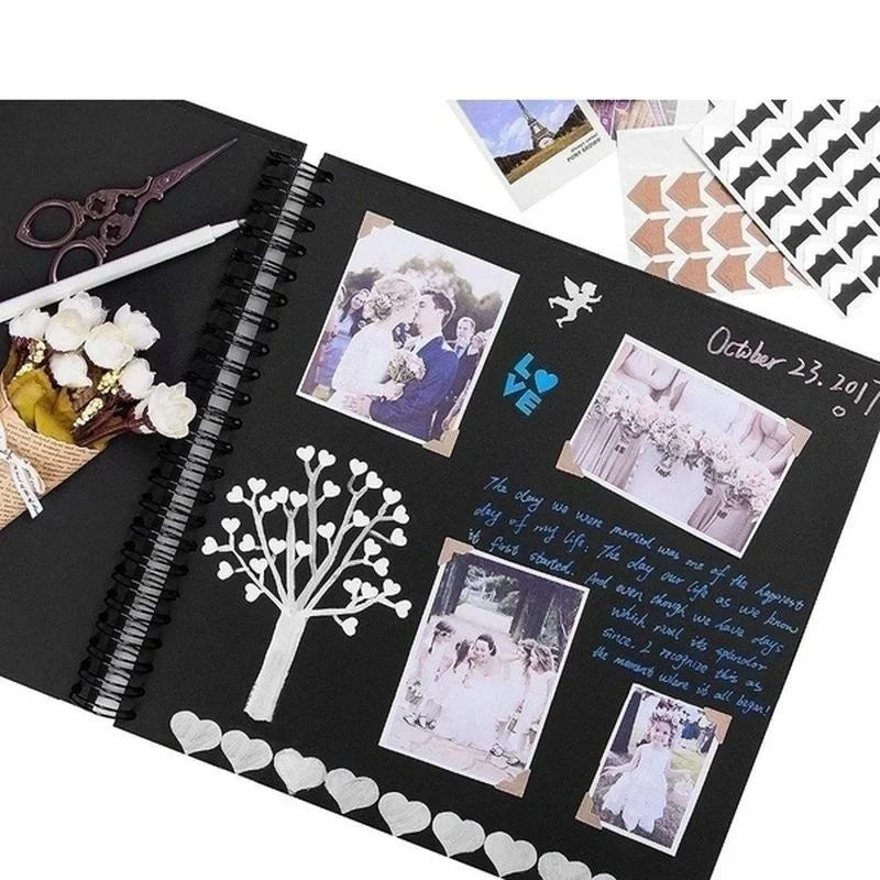 Photo Albums Scrapbook Paper DIY Craft Album Scrapbooking Picture Album for Wedding Anniversary Gifts Memory Books. - 1PC Photo Albums