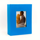 Premium Leather album - holds up to 100 4X6 "photos with front window for family, wedding and baby photos