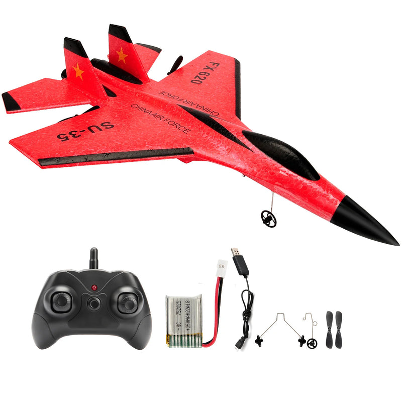 SU35 RC Plane FX620 FX820 2.4G Remote Control Flying Model Glider Airplane With LED Lights. Aircraft Foam Toys For Children Gifts