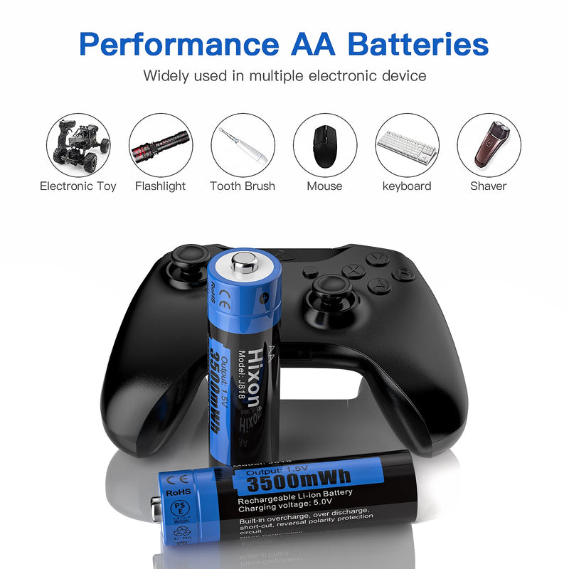 Rechargeable Polymer Lithium-ion Battery Aa. Battery For Remote Control Mouse Fan Electric Toy With USB Charger. - AA Battery 1.5V