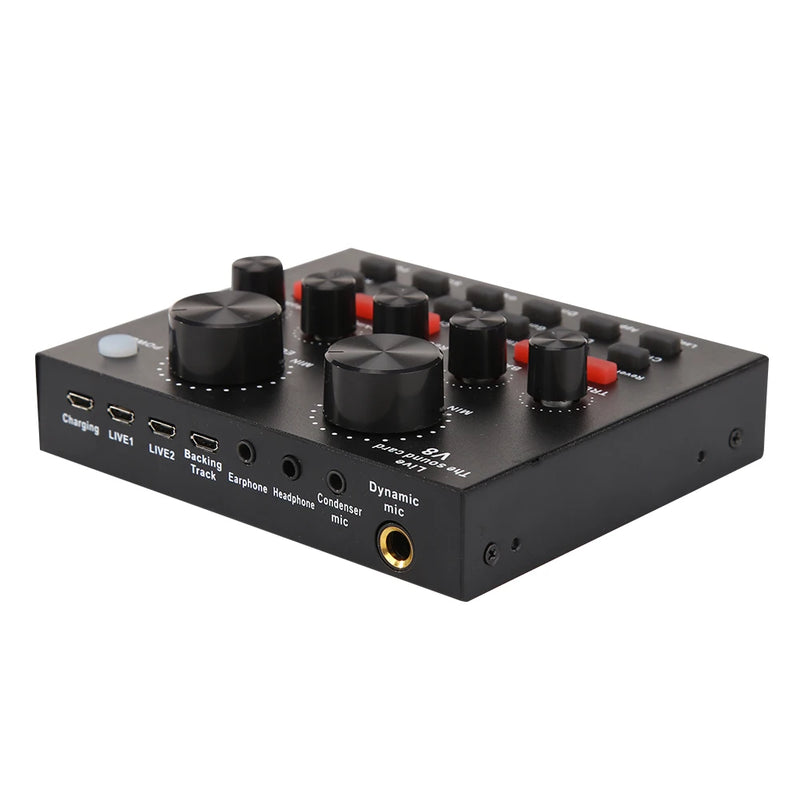 Professional Microphone Condenser Sound Card PC Computer Audio USB Electric Guitar Live Broadcast Recording Studio