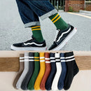5 Pairs Of Men's Socks, Autumn And Winter Vintage Fun Fashion Athletic Socks, Sports Trend Socks - BUY ABROAD NOW
