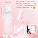 Church pew bows with long tulle tails for aisle and chair decoration