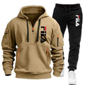 Two sets of 2026 new fashionable men's sportswear, a zippered hooded sweatshirt and sweatpants, for casual fitness and jogging