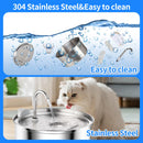 Stainless Steel Cat Water Fountain Automatic Cat Drinker Drinking Fountain For Cats Dogs Pet Water Dispenser Accessories