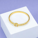 AU999 Gold Bracelet Diamond Clamps Bracelet AU750 Women's Simple Light Bracelet 24K Real Gold Bracelet Jewelry
