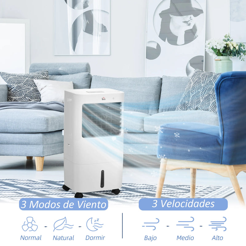 HOMCOM Portable Air Cooler 15L Humidifier Fan 32x37x74cm