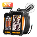 LCD Endoscope Camera with Dual Lens Borescope and 8 Lights, HD Inspection Camera