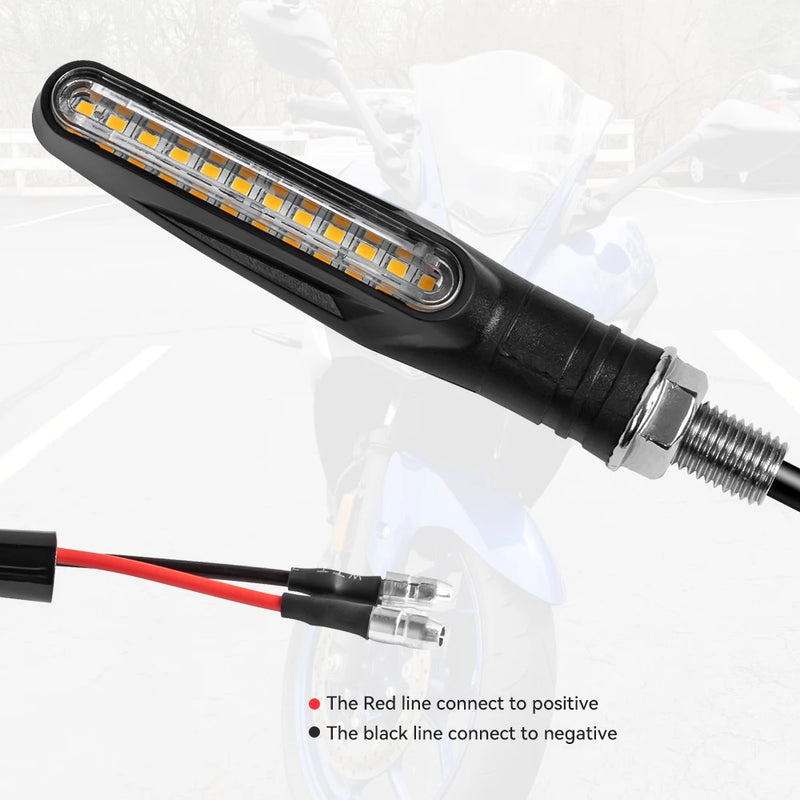 Motorcycle Led Turn Signals Directional Indicators Flashing Rear Tail Brake Flasher Light Stop Signal Light Motorcycle DRL Lamp