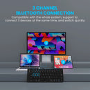 BOW Foldable Bluetooth Mobile Phone KeyboardWireless Keyboard Rechargeable Ultra Slim Keyboard for IOS Android Smartphone