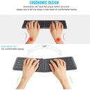 BOW Bluetooth Foldable Mobile Phone Keyboard Rechargable Portable Wireless Folding Keyboard for iPhone Huawei Phone - BUY ABROAD NOW