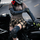 VEMAR Breathable Anti-fall Motorcycle Knee Elbow Pads High Elasticity Motocross Knee Guard DH MTB Cycling Moto Sleeves Kneepads