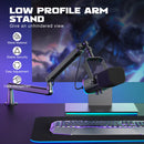 Adjustable Low-profile Arm Microphone Stand with Cable Managment/Desk Mount, Suspension Boom for K688 Ampligame AM8-BM88. - FIFINE