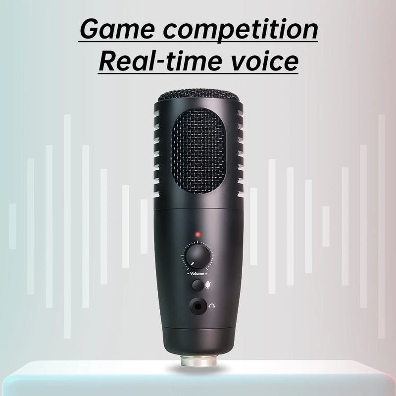 Microphone,Condenser Podcast Microphone with Plug&Play,One-Click Mute,for PC,Mac,PS4,Recording,Live,YouTube.- EALSEM 765 766 USB