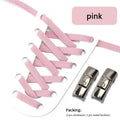1Pair No Tie Shoe laces, Press Lock Shoelaces without ties Elastic Laces Sneaker Kids Adult 8MM Widened Flat Shoelace for Shoes