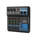 4 - Way Mixer Audio Professional Sound With Card Effects Processor Pro Equipment Mixing Console Usb Portable Video Consumer