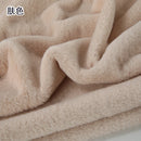Plain Faux Fur Fabric Smooth Clothes Coats Dolls Sewing Thickened Imitation  Rabbit Plush Textile Soft Silky.