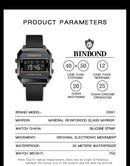 Men's Watch Business Sports Multifunctional Alarm Clock Waterproof Silicone Strap Male Student Fashion Electronic Wristwatches
