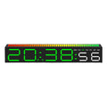 LED Clock Dual Alarm Colorful Table Clock RGB Lamp LED Strip Lights Pickup Light Sound Control Music Rhythm For Desktop Light