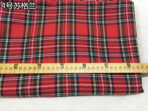 Plaid Fabric Christmas By Meter for Skirt Uniform Dresses Background Diy Sewing Scottish Style Cloth Soft Breathable Comfortable
