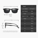 Luxury Men Polarized Sunglasses Fashion Vintage Square Ultra Light TR90 Frame Driving Fishing Sun Glasses For Man UV400 Eyewear