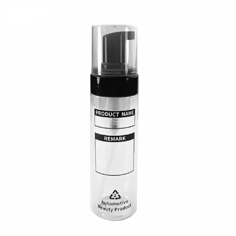 Foaming Bottle Car Interior, Press Head Wash Shampoo Container Dilution Refill Bottles Portable Dispenser Bottle. 200ML PET