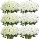 Bouquet of real looking artificial silk roses