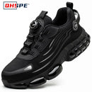 Rotating Button New Safety Shoes Men Anti-smash Anti-puncture Work Shoes