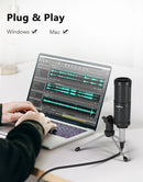 Condenser Microphone, Podcast Microphone 3.5mm, Mic for Computer, Laptop, Phone, Sound Card, YouTube, Gaming, Recording. - Maono PM360TR
