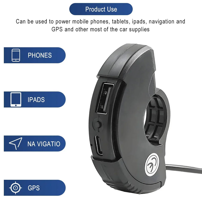 USB Charger Waterproof Mounting Bracket Cell Phone Charger for Xiaomi M365 PRO 1S Pro2 Mi3 Mi4 Electric Scooter Quick Charger