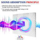 Studio Acoustic 12 Pcs, Self-adhesive Acoustic Insulation Wall Panels Foam Padding, Musical Recording Studio Home Decoration