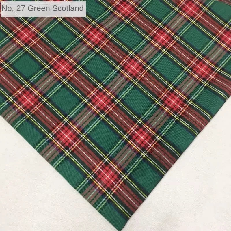 Plaid Fabric Christmas By Meter for Skirt Uniform Dresses Background Diy Sewing Scottish Style Cloth Soft Breathable Comfortable