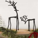 Christmas Decorations Black Reindeer Statues Modern Alloy Xmas Figurines Elegant Indoor Holiday Decor Table Centerpieces Xmas