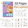 Tracing Workbook Montessori Books 32 Page Pen Control Training Early Childhood Exercise Book Reusable Calligraphy Copybook