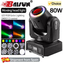 Baisun 80W Professional LED Stage Light DMX 512 Sound Control DJ Party Disco Light Wedding Party Birthday Ambient Light Christma