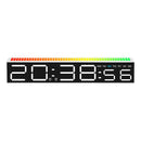 LED Clock Dual Alarm Colorful Table Clock RGB Lamp LED Strip Lights Pickup Light Sound Control Music Rhythm For Desktop Light