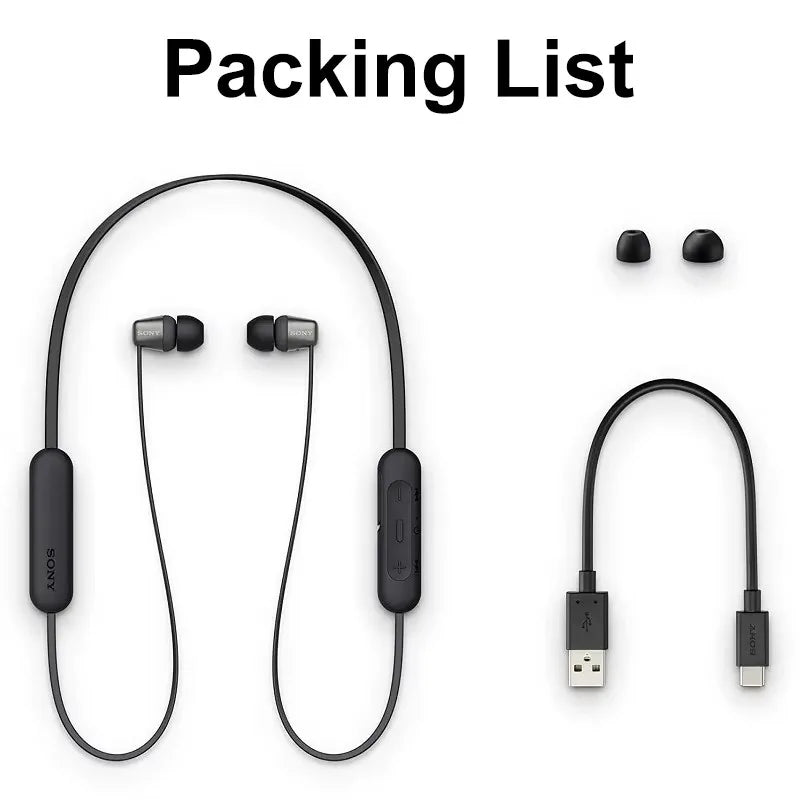Wireless In-ear Stereo Earphones Bluetooth 5.0 Sports Headset Magnetic Headset with Microphone for iPhone/xiaomi. - SONY WI-C310