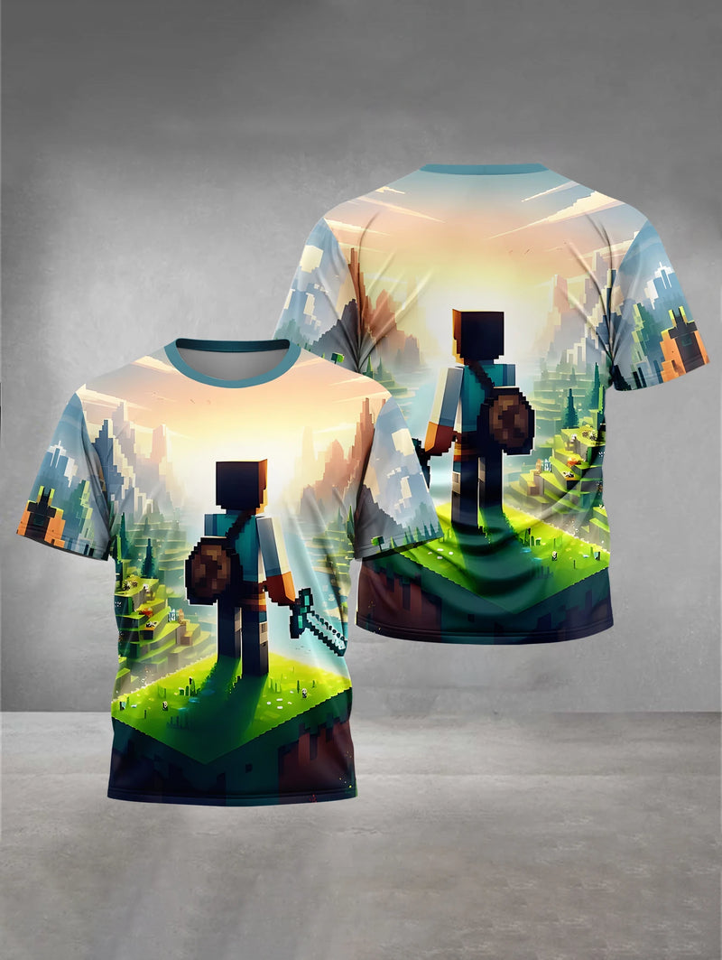 Hot Game 3D Print Baby Clothing 5 to 14 Years Male Outdoor Clothes for-M-M-minecrafts-Children Boy Girl Child T-Shirt Top Shirts