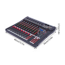 8 Channel Audio Mixer, Bluetooth Studio Mixer Audio DJ Sound Board Controller with USB for Professional and Beginners