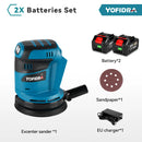 Electric Orbital Sander 125MM Cordless Grinding Sanding. Polishing Machine Woodworking Power Tool For Makita 18V Battery. - YOFIDRA