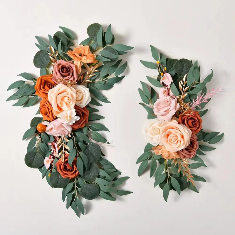 Yannew Artificial Flower Arch Kit for Wedding, Eucalyptus Garland.