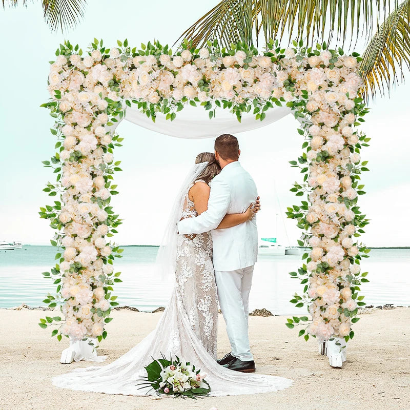 Artificial flower wall decoration for weddings, peony flower arrangements